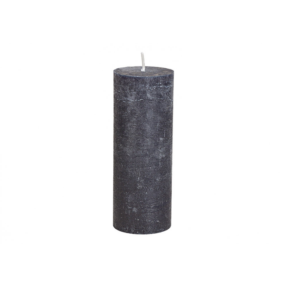 Свеча из воска для декора,черная, 6,8х18х8см
