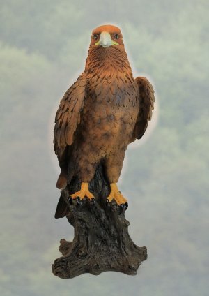 Element decor Vultur pe trunchi de copac H 66 cm x...