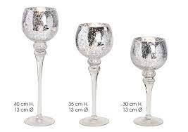 Set 3 pahare sticla pentru luminare 30 35 40cm ,D1...
