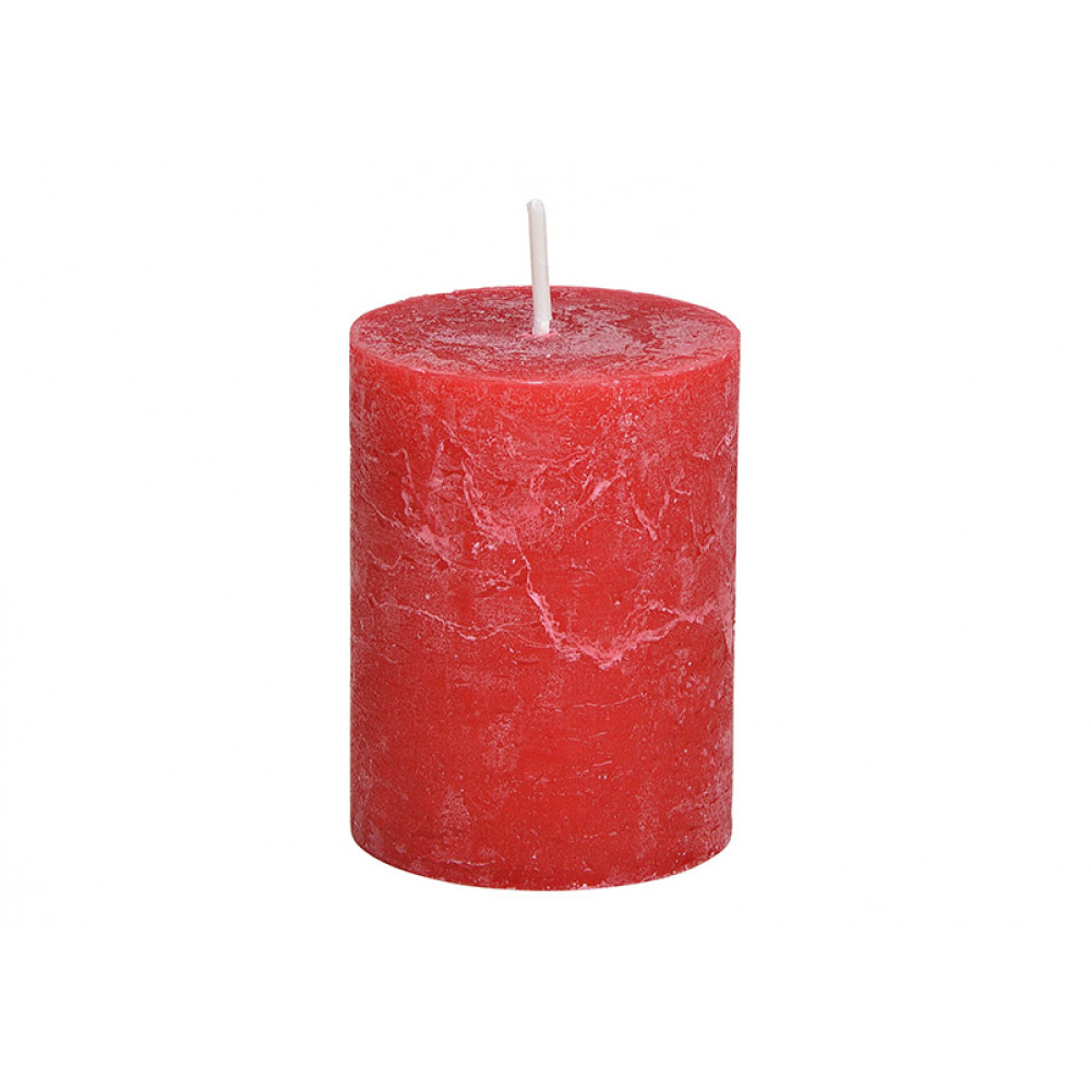 Свеча из воска, красная,для декора,6,8х9х6,8см