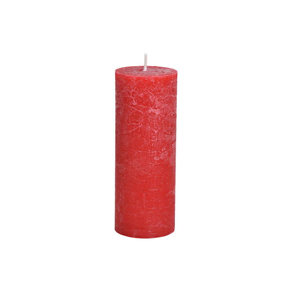 Свеча из воска, красная,для декора,6,8х18х6,8см