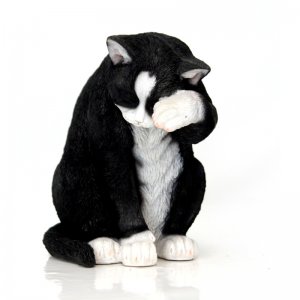 Садовая фигура Кошка ,черная