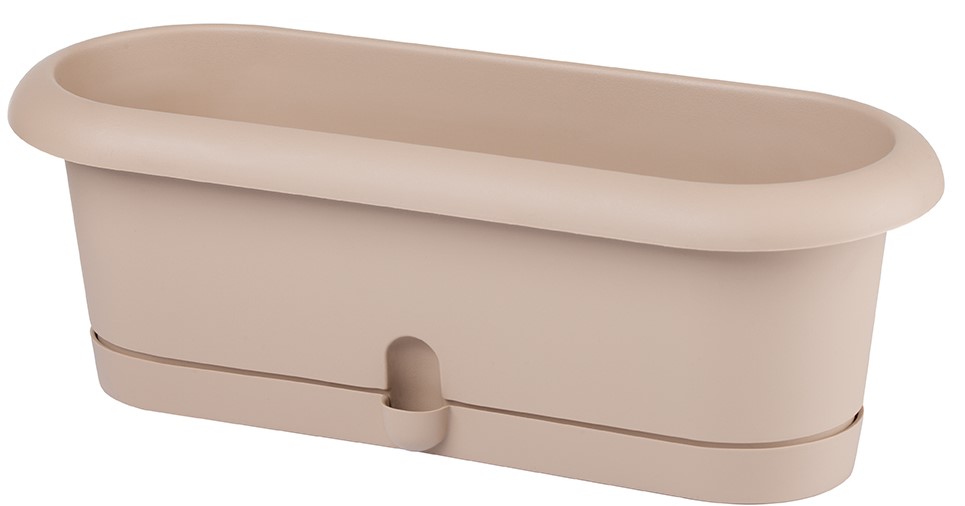 Ghiveci Lotos L40 cm, l16 cm, H10,3 cm, V2 l, crem