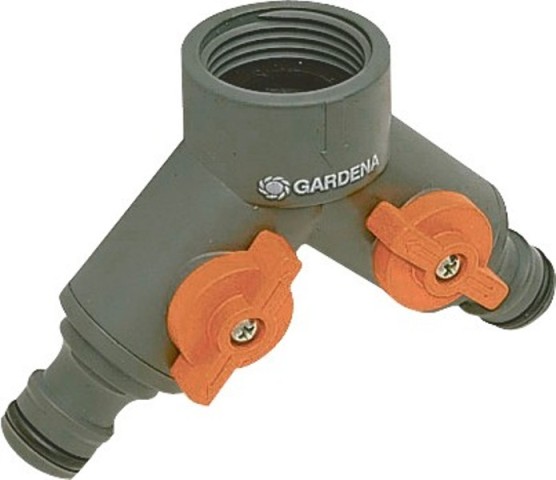 Conector ramificat , robinet 3/4" cu 2 cai Gardena 617904