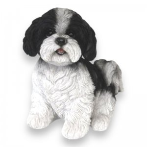 Element decor Catelul Shi Tzu negru