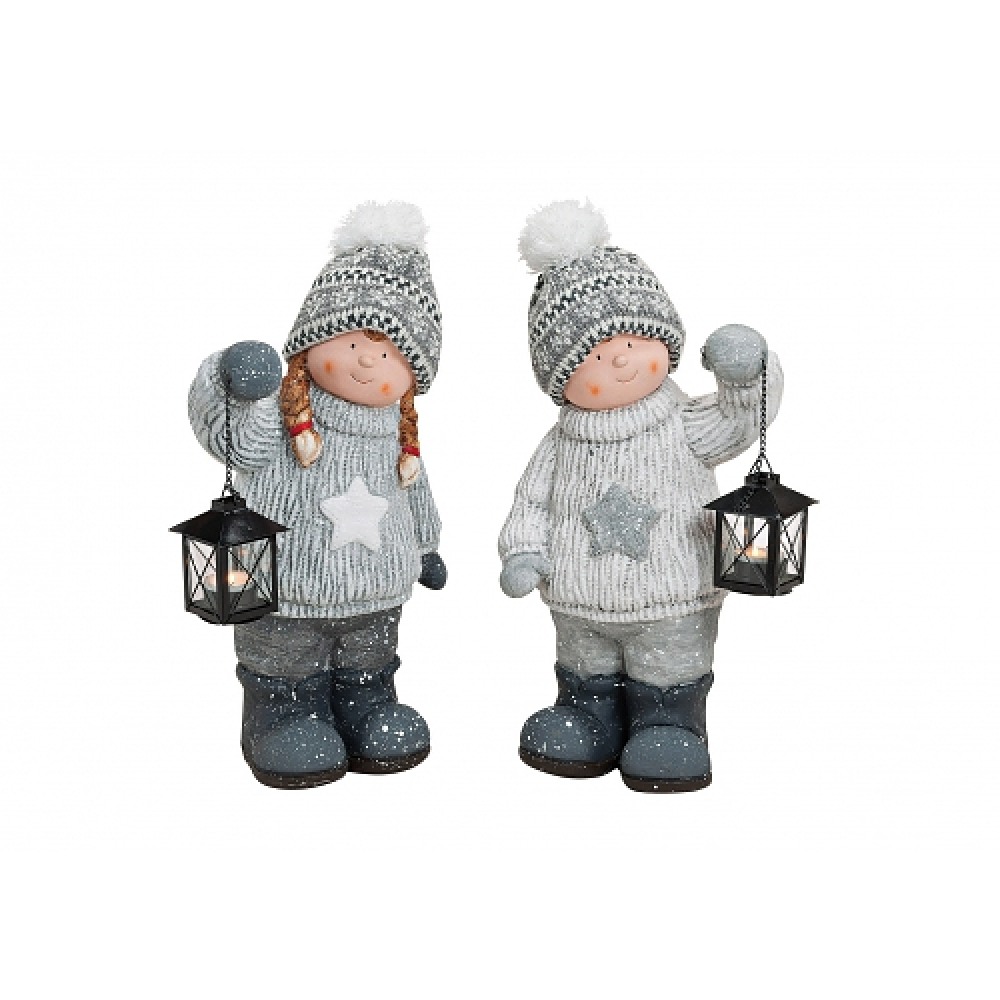 Element decor WinterKind cu lampa, 23x17x45 cm